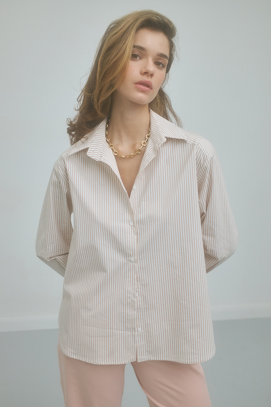 Жіноча сорочка Stimma Альбан, колір - Бежева клітинка