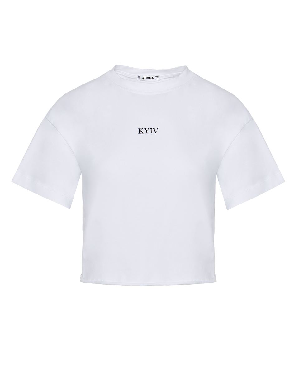 Жіноча футболка Stimma Літерія, колір - Білий