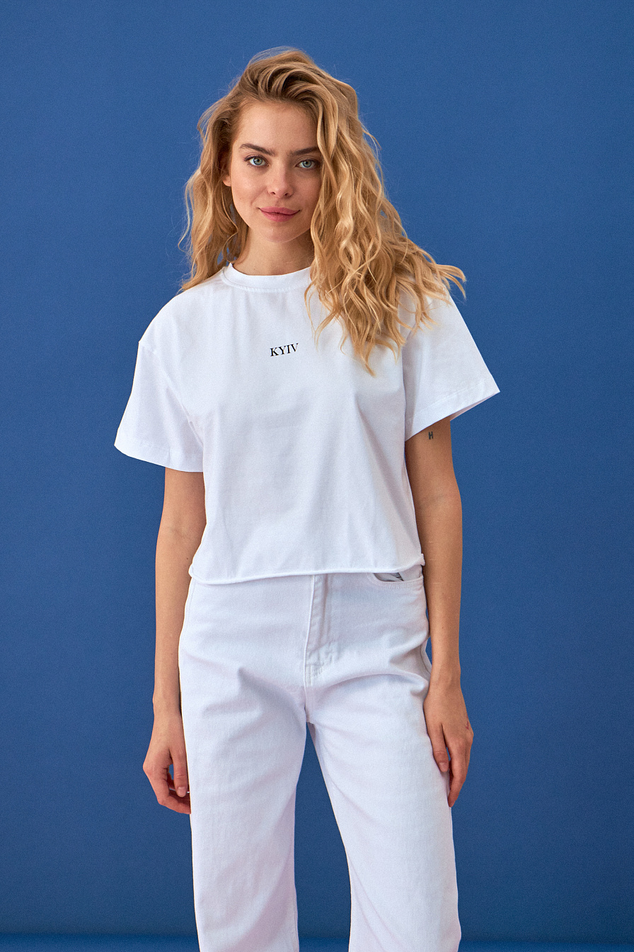 Жіноча футболка Stimma Літерія, колір - Білий