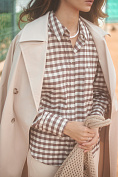 Женская рубашка Stimma Марен, цвет - Шоколадная клеточка