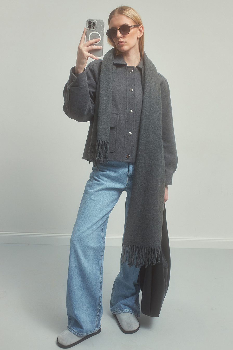 Женская куртка-рубашка Stimma Кантен, цвет - темно-серый