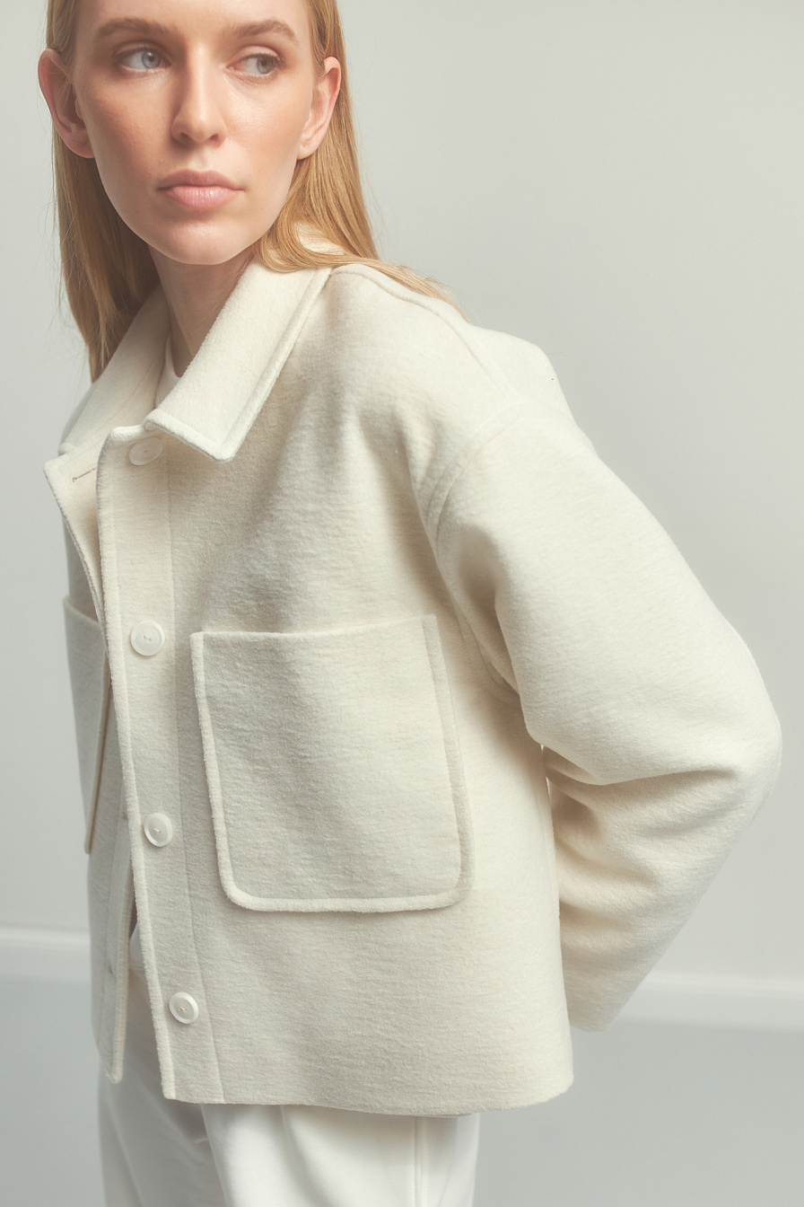 Женская куртка-рубашка Stimma Альдис, цвет - молочный