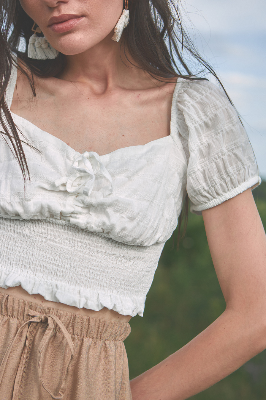 Женская блуза Stimma Элисия, цвет - Молочный/сеть