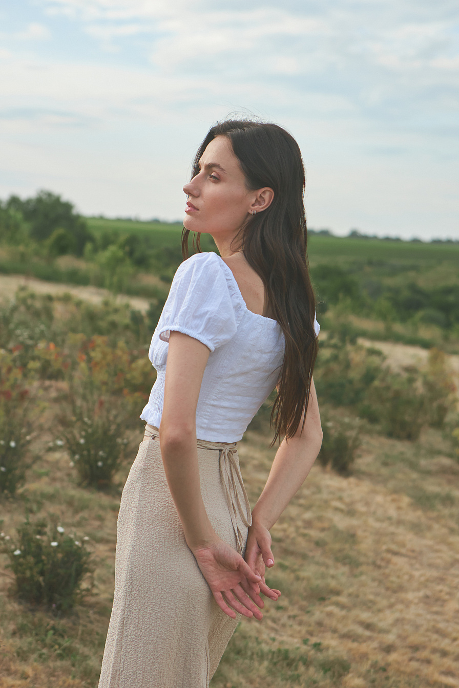Жіноча блуза Stimma Елісія , колір - Білий/мережка