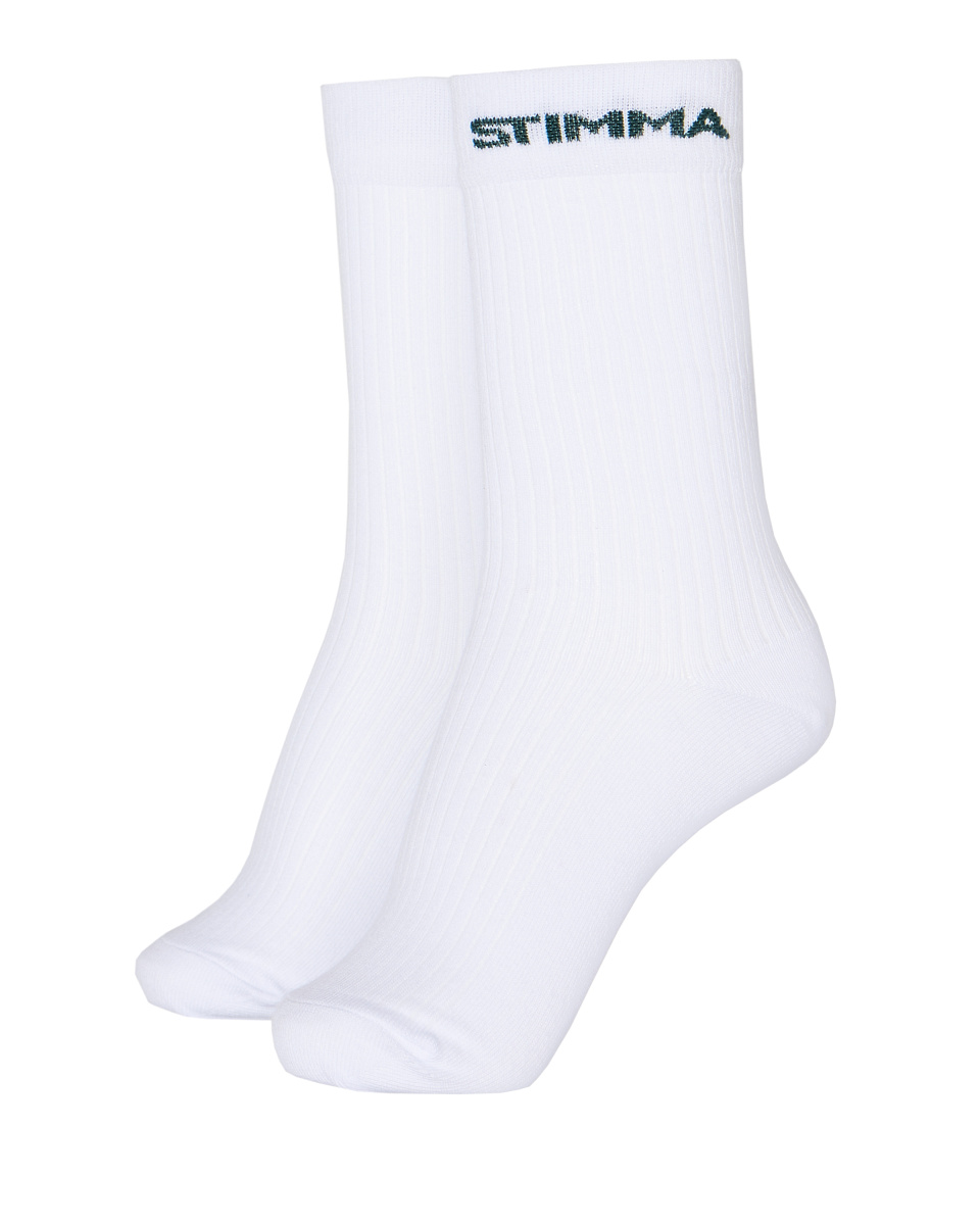 Женские носки Stimma Зеленая надпись, цвет - Белый