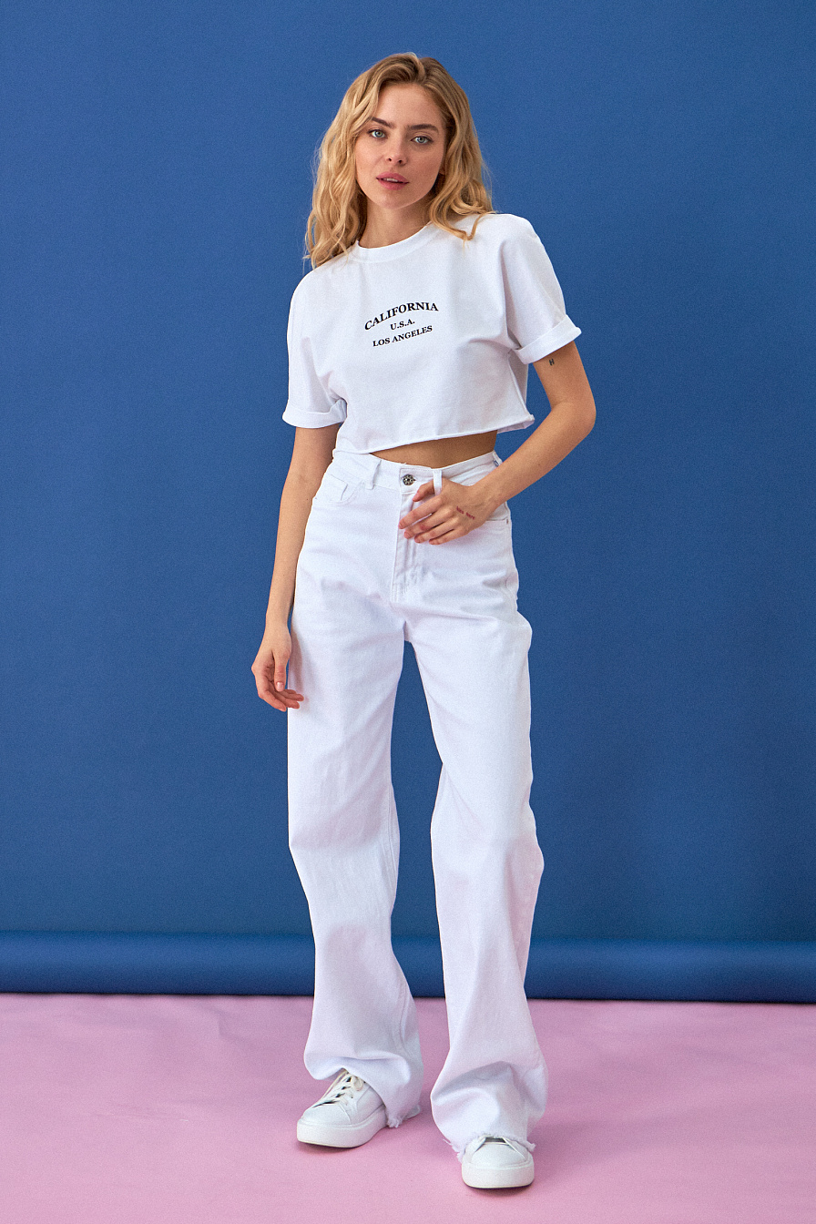 Жіноча футболка Stimma Розет, колір - Білий