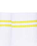 Женские носки Stimma средние белые с желтой полоской, цвет - желтый