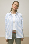 Жіноча сорочка Stimma Ларель, колір - Блакитна тонка смужка