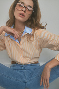 Женская рубашка Stimma Альбан, цвет - Оранжевая полоска