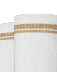 Жіночі шкарпетки Stimma високі , колір - Молочний з бежевою смужкою