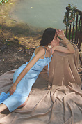 Жіночий сарафан Stimma Антея, колір - блакитний