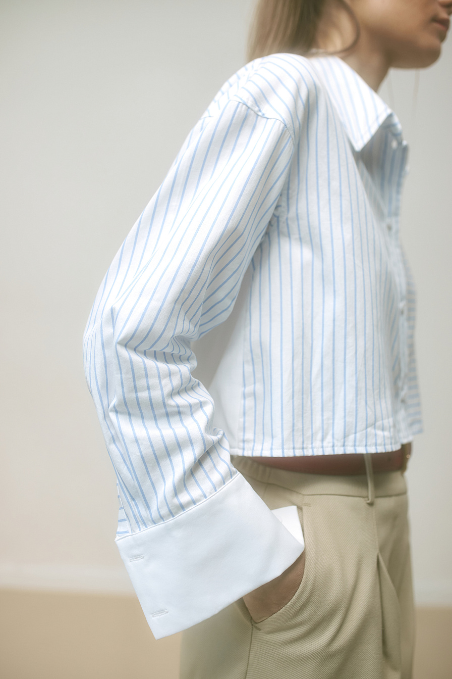 Женская рубашка Stimma Алет, цвет - Белая полоска