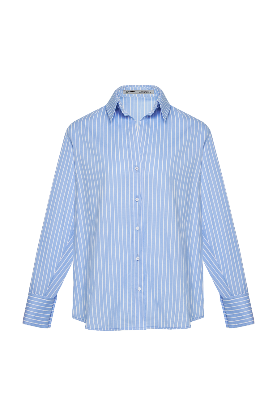 Женская рубашка Stimma Этиса, цвет - Голубая полоска