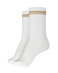 Женские носки Stimma высокие, цвет - Молочный с бежевой полоской
