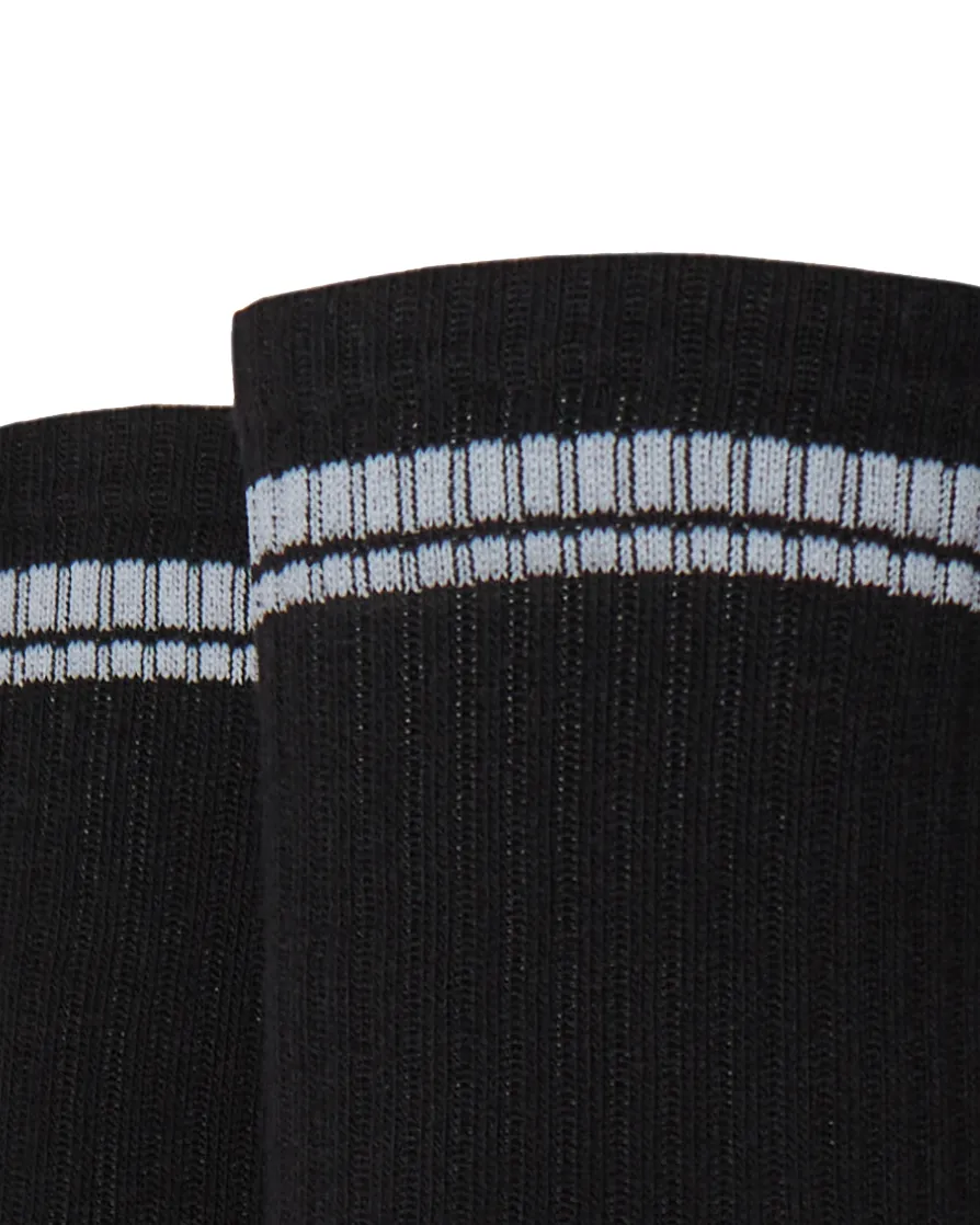 Жіночі шкарпетки Stimma високі чорні зі смужками, колір - 