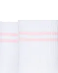 Женские носки Stimma средние белые с розовой полоской, цвет - розовый