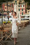 Женская юбка Stimma Джоди, цвет - Белый горох