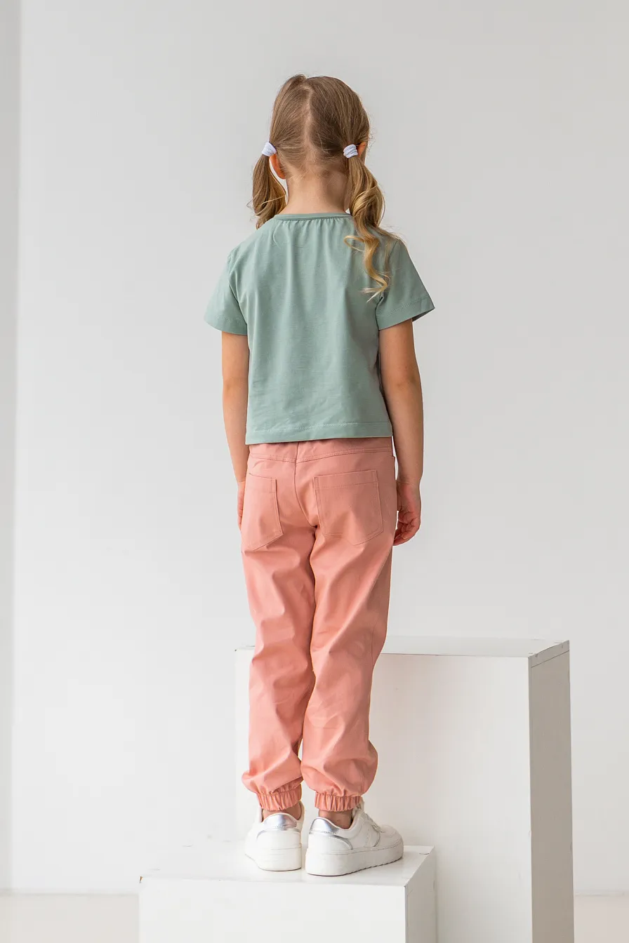 Дитяча футболка Stimma Арита, колір - ментоловий