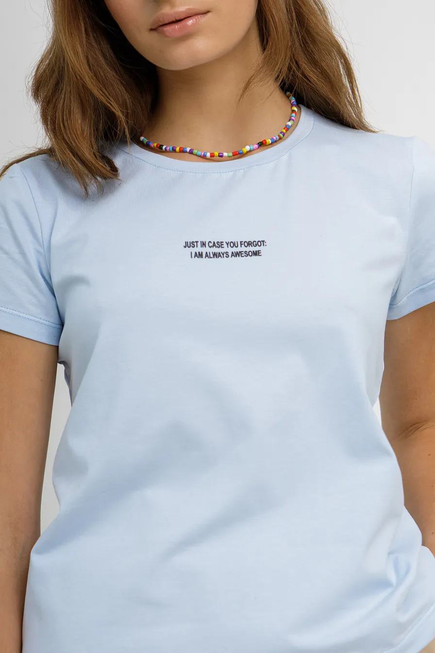 Жіноча футболка Stimma Гейблія, колір - світло блакитний