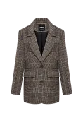 Женский блейзер - пальто Stimma Вальд, цвет - Коричневая клетка