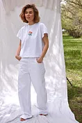 Женская футболка Stimma Квита, цвет - Белый/оранжевый цветок