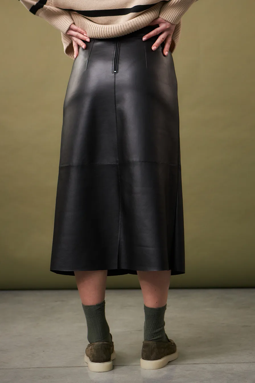 Женская кожаная юбка Stimma Ниоль, цвет - черный
