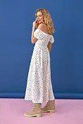 Женское платье Stimma Синди, цвет - Молочно- васильковый узор