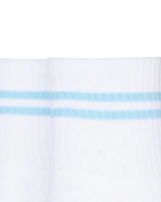 Жіночі шкарпетки Stimma середні білі з блакитною смужкою, фото 2