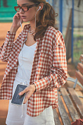Жіноча сорочка Stimma Марен, колір - Теракотова клітинка