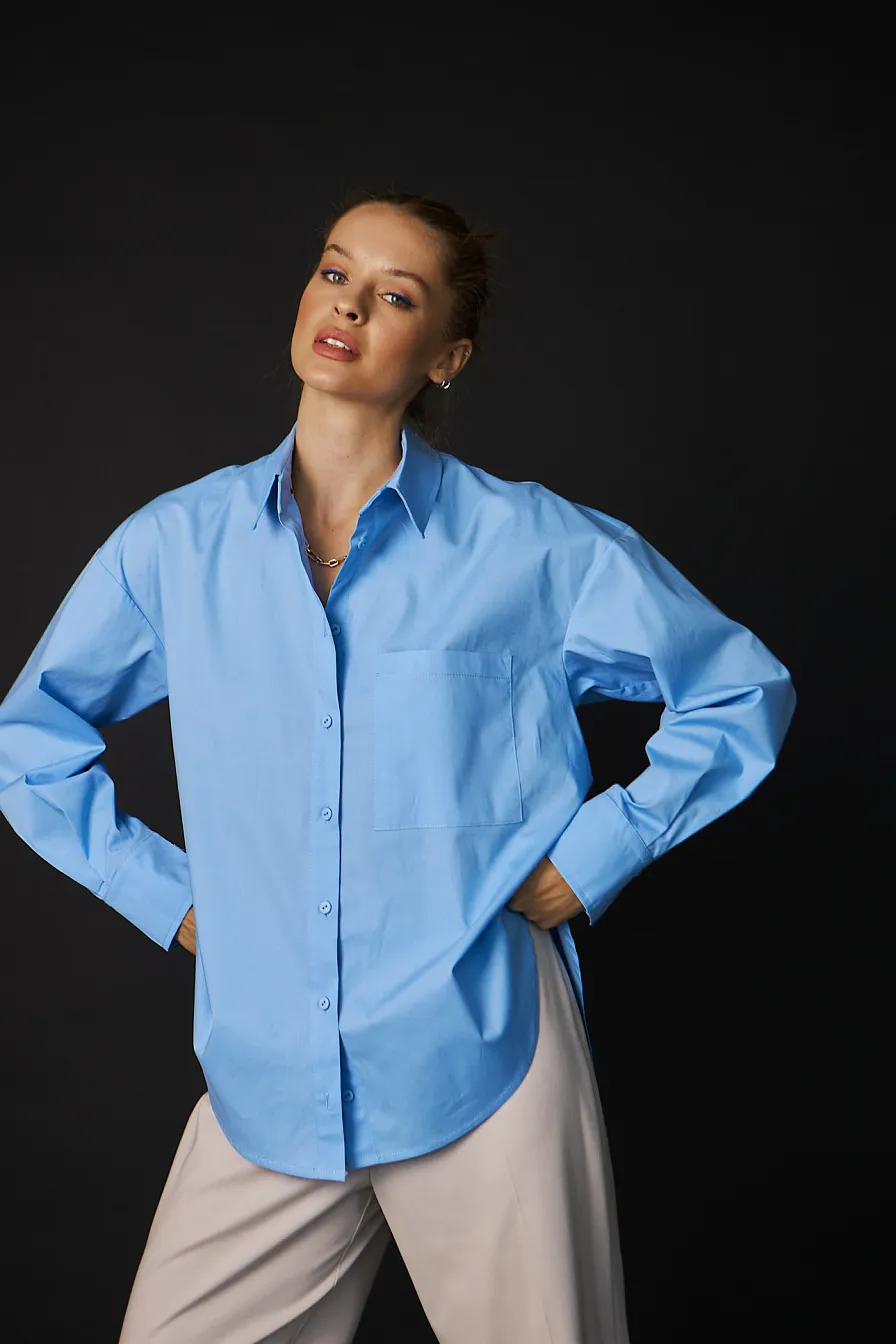 Жіноча сорочка Stimma Бертіна, колір - блакитний