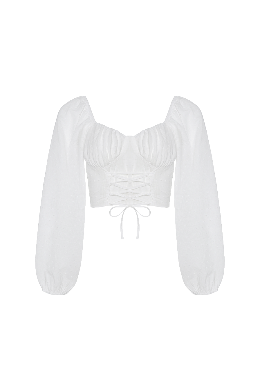 Жіноча блуза Stimma Мар’ям, колір - Білий крапка