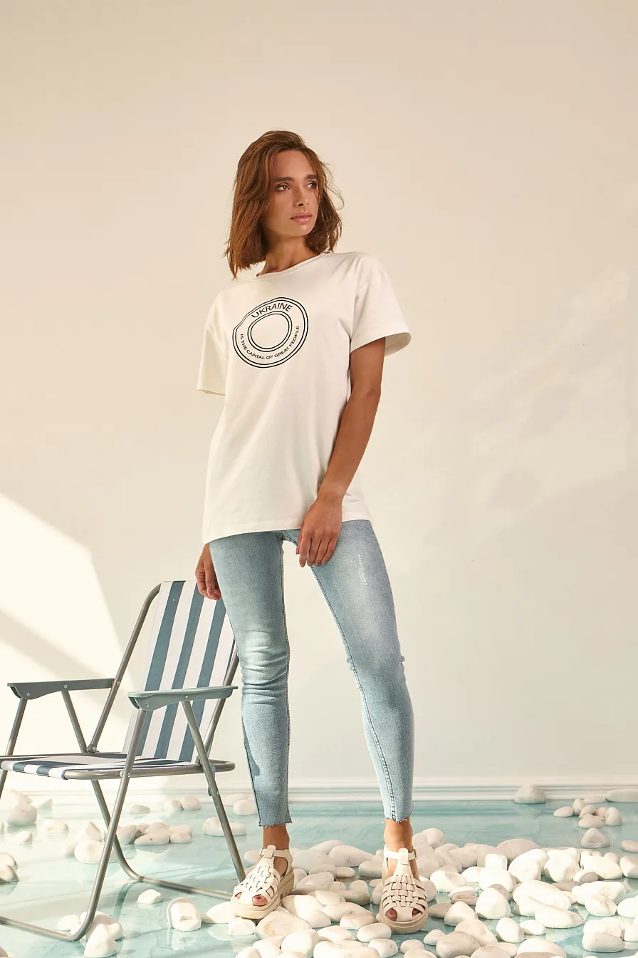 Жіноча футболка Stimma Алтелія, колір - Білий