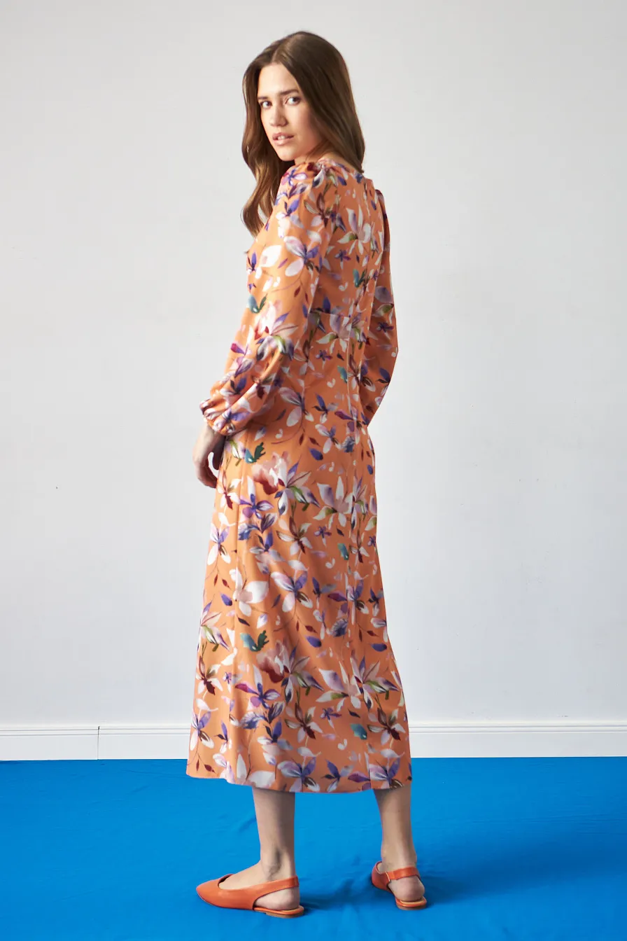 Женское платье Stimma Колинея, цвет - Оранжевый узор