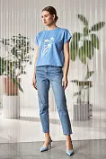 Жіноча футболка Stimma Флотті, колір - блакитний