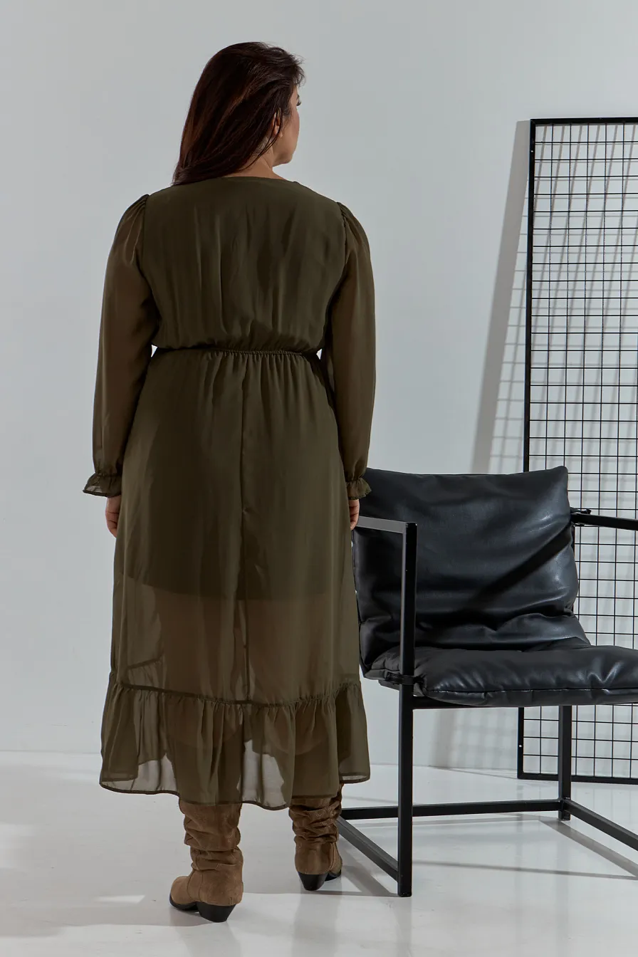 Женское платье Stimma Дилви, цвет - оливковый