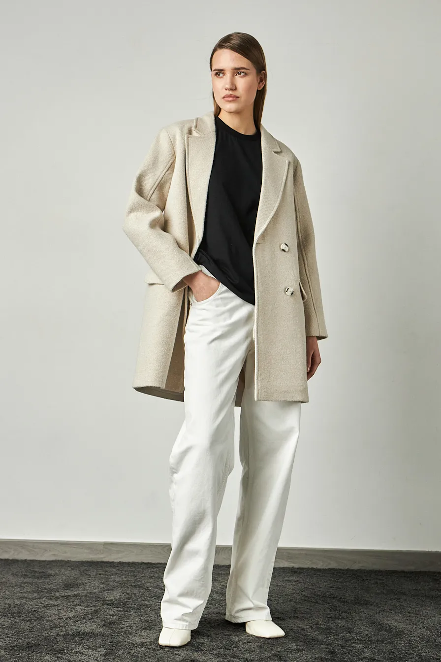 Женское пальто Stimma Лорена, цвет - серо-бежевый