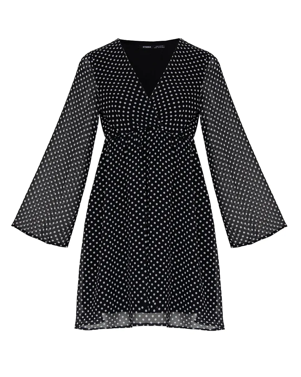 Жіноча сукня Stimma Кайла, колір - Чорний/білий горох