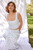 Жіночий комплект Stimma Озірея, колір - Білий/синя квітка