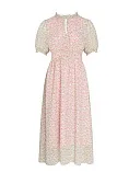 Женское платье Stimma Кларенс, цвет - Лайм/розовый цветок