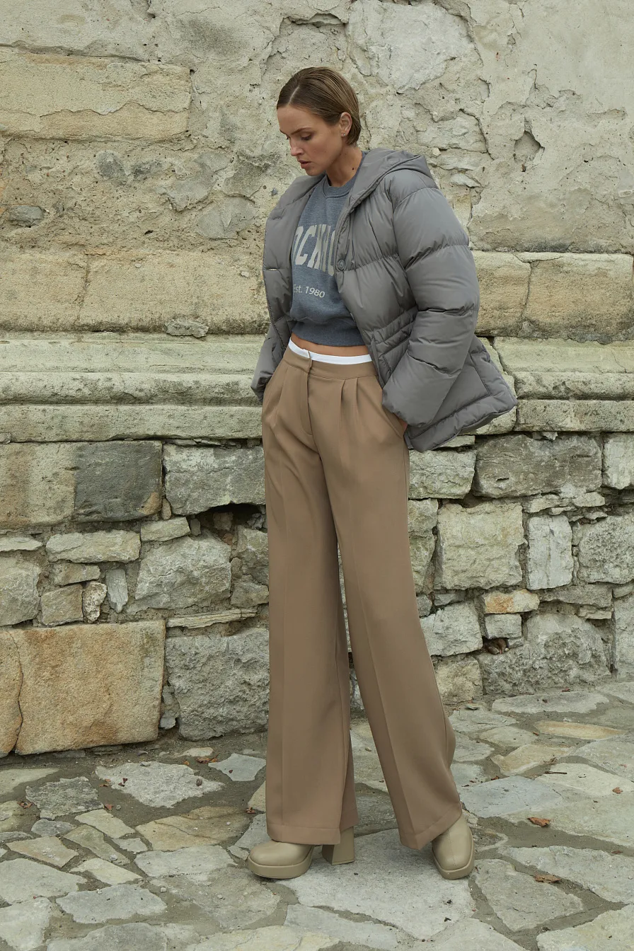 Жіночі штани Stimma Ліфей, колір - горіховий