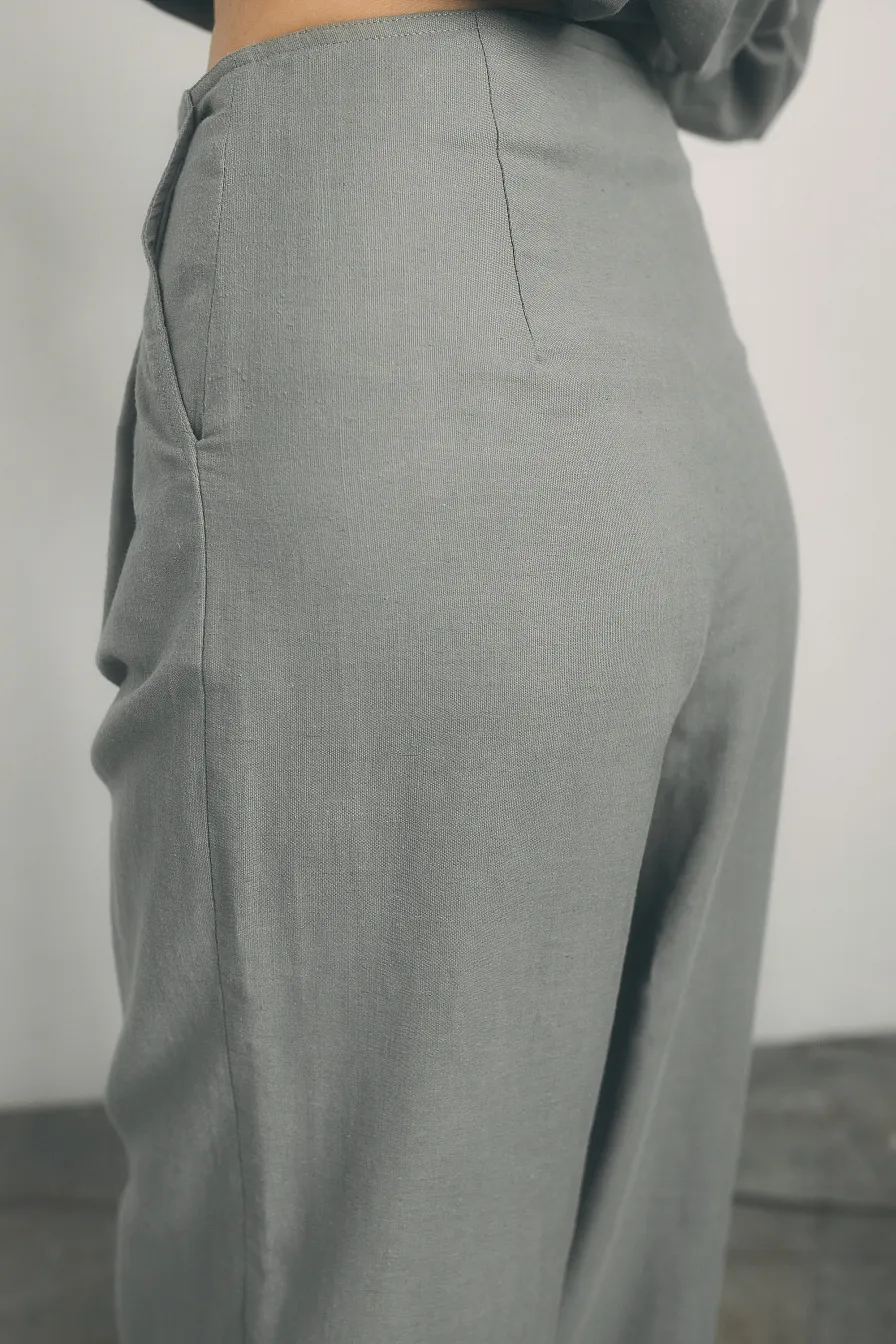 Жіночий костюм Stimma Ленард, колір - сіро-оливковий