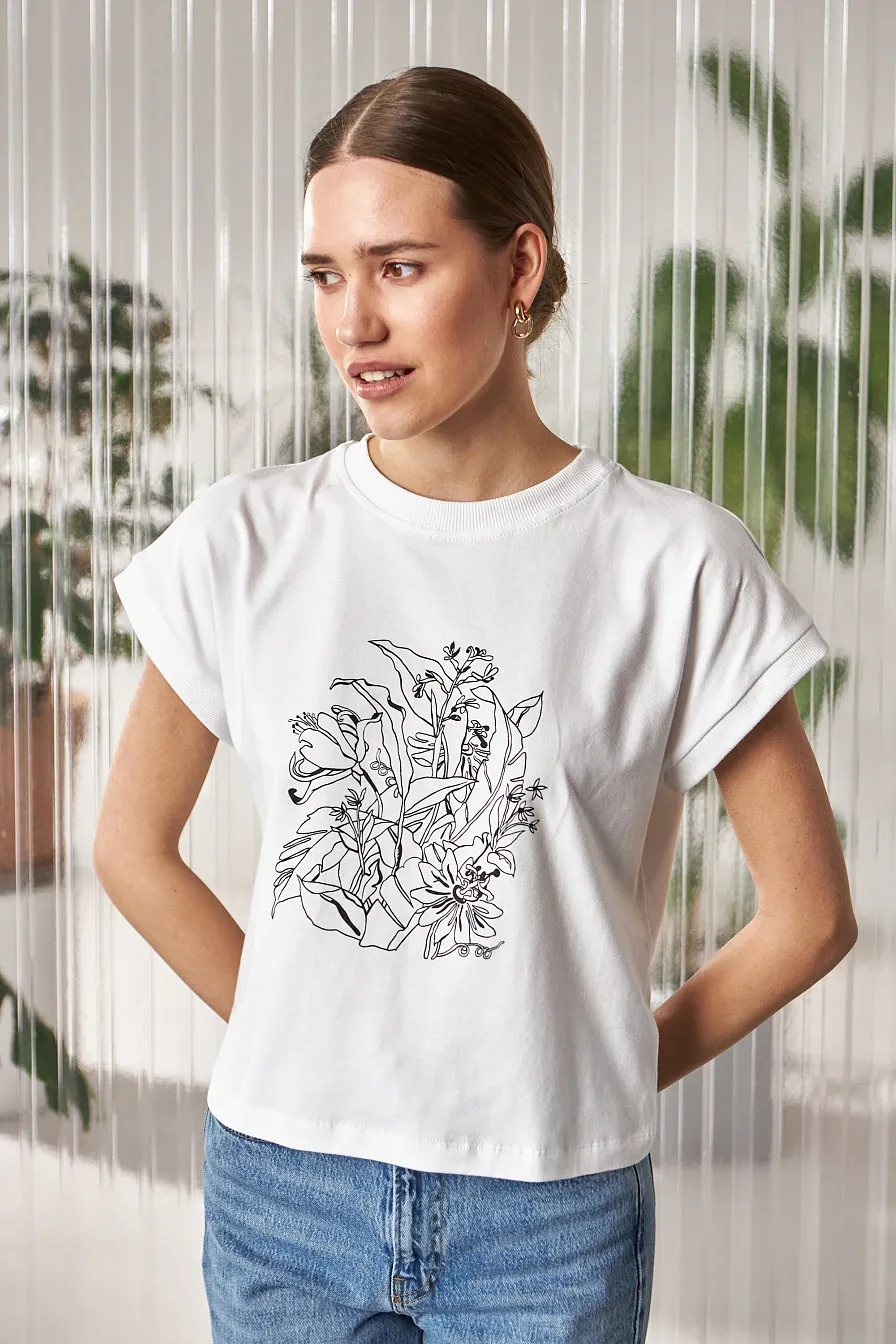 Жіноча футболка Stimma Таніс, колір - Білий