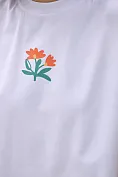Жіноча футболка Stimma Квіта, колір - Білий/помаранчева квітка