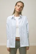 Женская рубашка Stimma Ларель, цвет - Голубая тонкая полоска