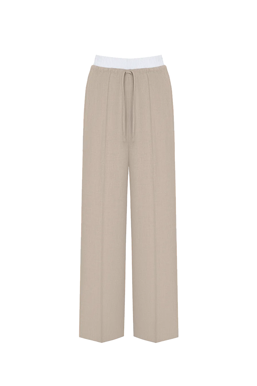 Жіночі штани Stimma Ілер, колір - бежевий