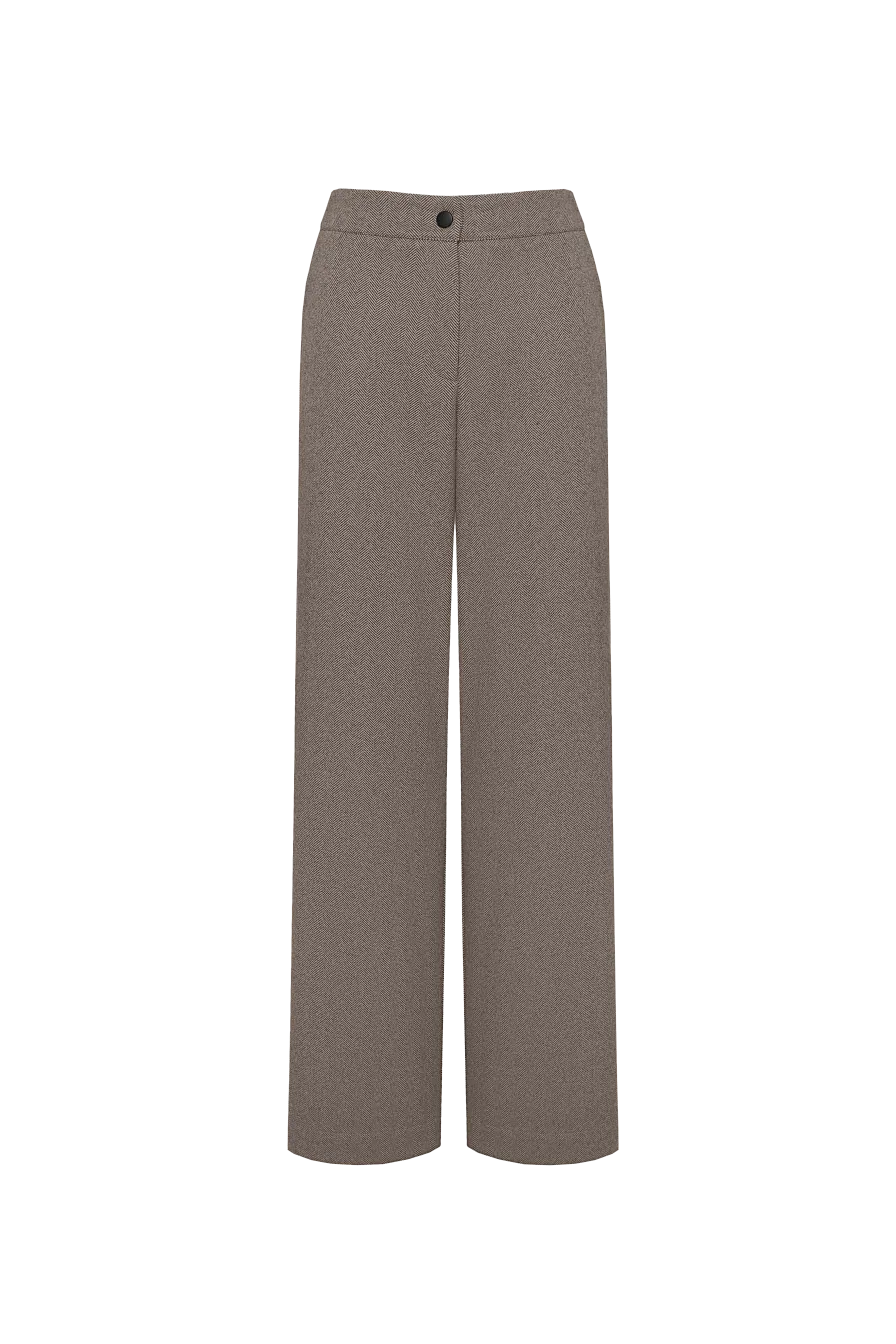 Жіночі штани Stimma Адемар, колір - Горіх/ялинка