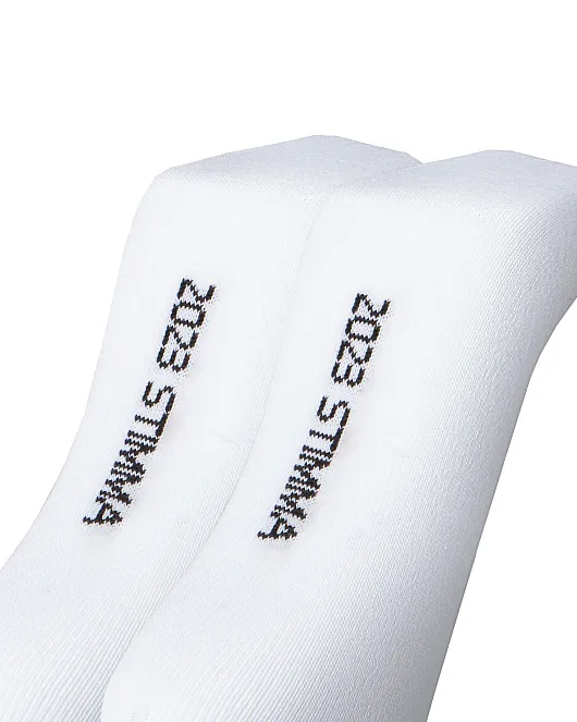 Жіночі шкарпетки Stimma високі білі з чорною смужкою, фото 2