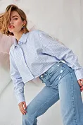 Женская рубашка Stimma Кертис, цвет - Синяя тонкая полоска