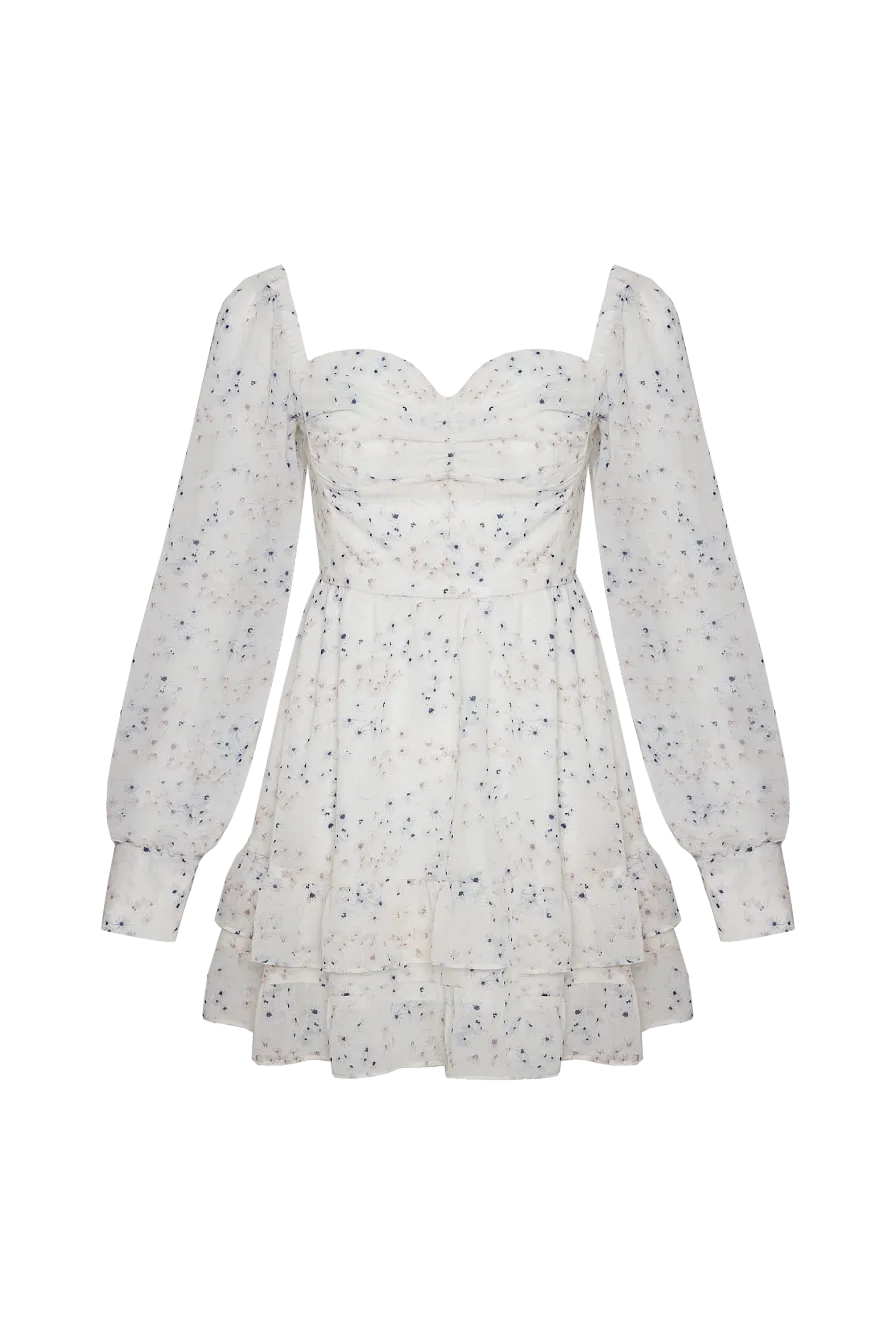 Женское платье Stimma Юлиса, цвет - Ванильно-пудровый узор