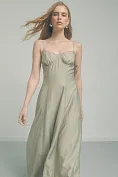 Женское платье Stimma Аурелия, цвет - серо-оливковый